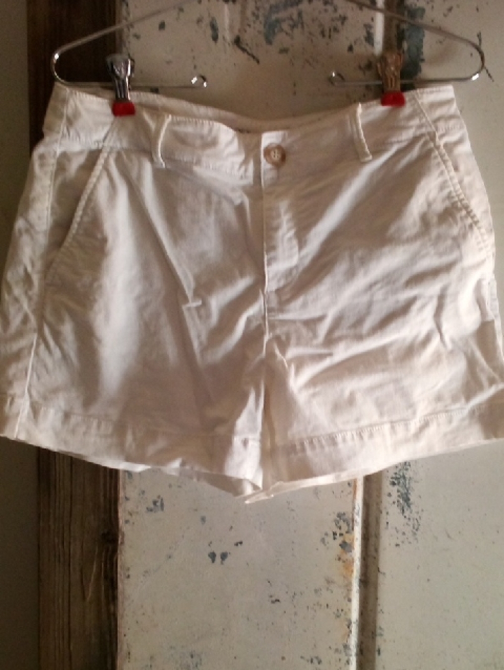 LOFT White Cotton Blend Women's The Monroe Shorts Sz 4